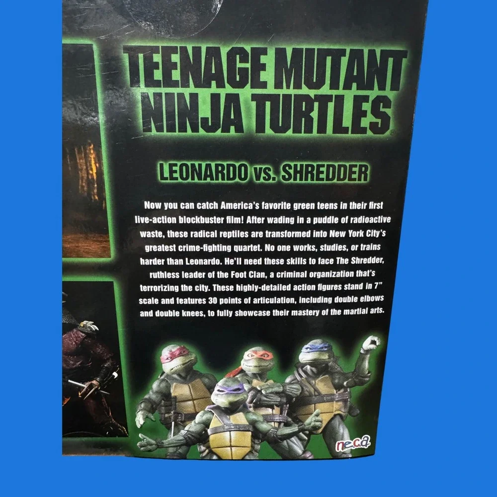 NECA TMNT Leonardo vs Shredder 1990 Movie 7
